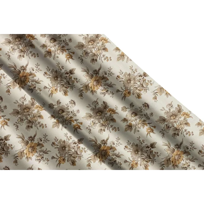 Additional Image for Taupe Floral Valance, French Country Window Curtains, Custom Sizes