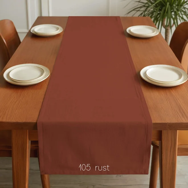 Additional Image for Orange & Rust Cotton Table Runners, Placemats, and Napkins
