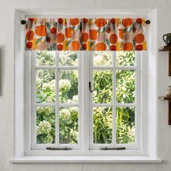 Retro Fruit Curtains: Abstract Citrus