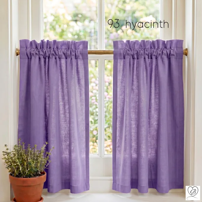 Additional Image for Purple & Lavender Cotton Cafe Curtains: Custom Size