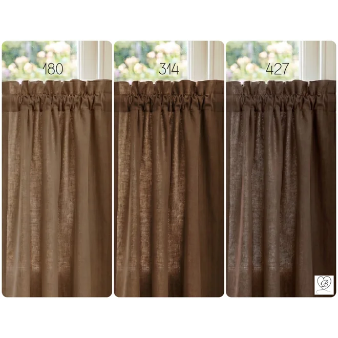 Additional Image for Brown Cotton Valances, Custom Sizes
