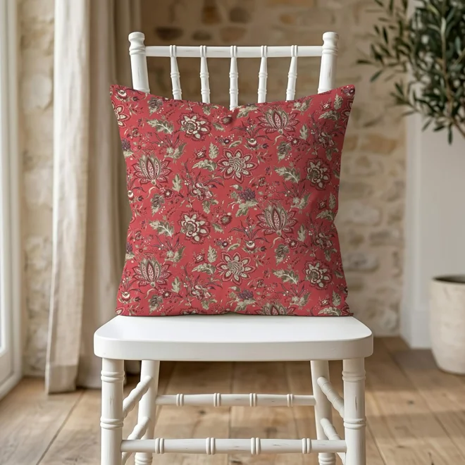 product Image for Pivoine Florals Garance Red French Country Pillow Covers; Euro Shams & Lumbar