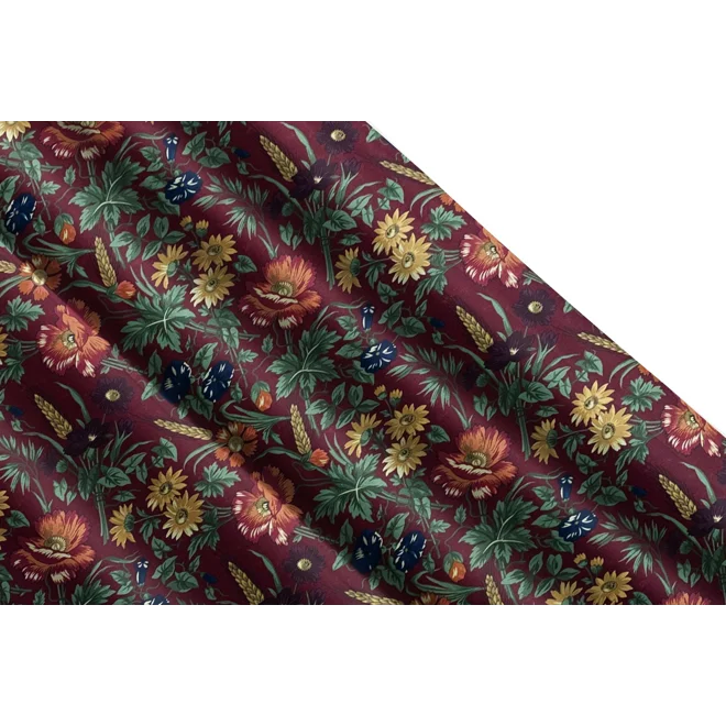 Additional Image for Wildflower & Wheat Floral Valances: Beige, Black, Navy, Burgundy