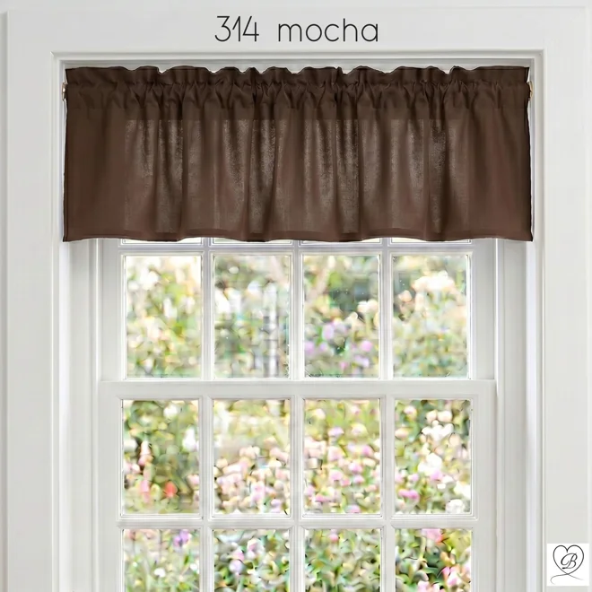 Additional Image for Brown Cotton Valances, Custom Sizes