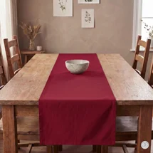 Classic Red Cotton Table Run..