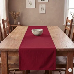 Classic Red Cotton Table Runner, Placemats, & Napkins