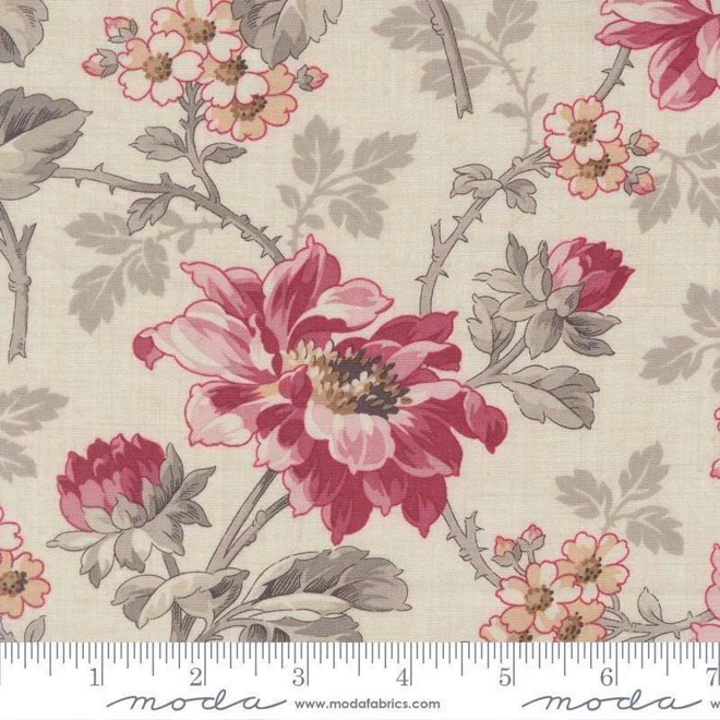 Additional Image for French Country Floral Café Curtains | Shabby Chic Rose Kitchen Tiers | Cottagecore Decor
