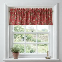 French Country Florals Valance - Garance Red