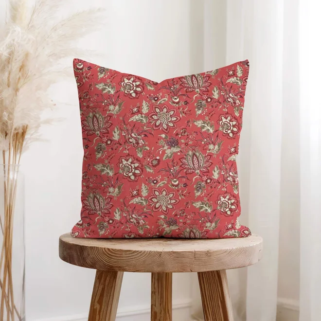 Additional Image for Pivoine Florals Garance Red French Country Pillow Covers; Euro Shams & Lumbar