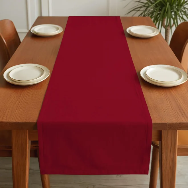Additional Image for Classic Red Cotton Table Runner, Placemats, & Napkins