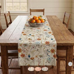 Floral Table Runner: Botanical Watercolor
