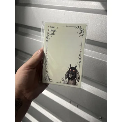 Live Laugh Lurk Mothman Notepad