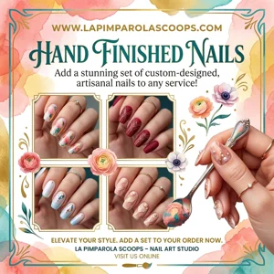 ADD ON Set of 10 handfinished press on nails plus care pack