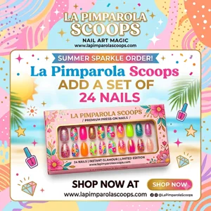 ADD ON boxed set of 24 press on nails plus care kit