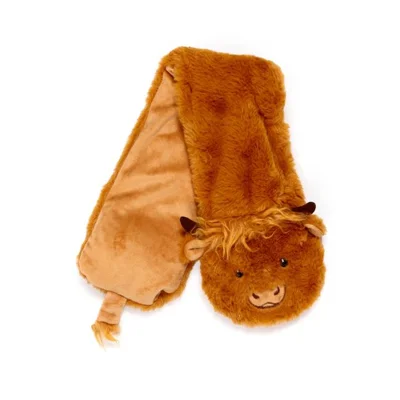 Highland Coo Microwavable Plush Neck Warmer - Lavender