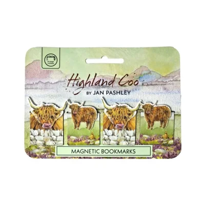 Magnetic Bookmark Set - Highland Cow