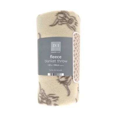 Fleece Blanket - Natural Highland Cow