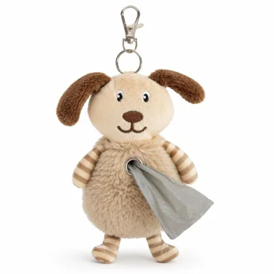 Dog 3D Plush Poop Bag with 20 Bags