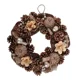 35cm Dried Leaves and Hessian Wreath