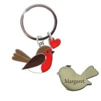 Personalised Robin keyring