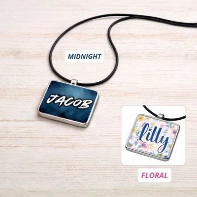 Personalised Square Pendant Necklace
