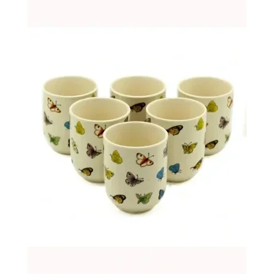 6x Herbal Tea Cup - Butterflies