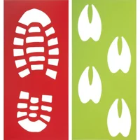 Santa & Reindeer Footprint Stencils