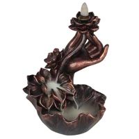 Bronze Effect Hand with Flower Ba..
