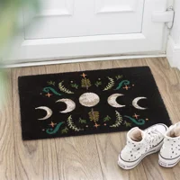 Black Dark Forest Moon Phase Door..
