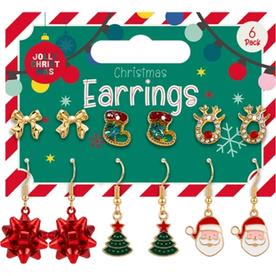 Christmas Earrings 6pk