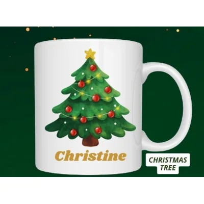 Christmas Tree Personalised Christmas Mug