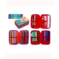 Cocomelon Filled 3 Zip Pencil Case