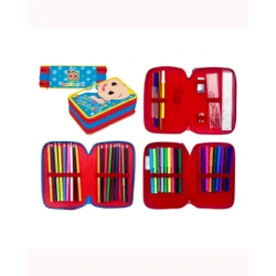 Cocomelon Filled 3 Zip Pencil Case