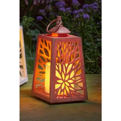 Cornish In Lit Lantern - Red