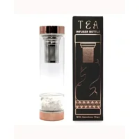 Crystal Glass Tea Infuser Bottle ..