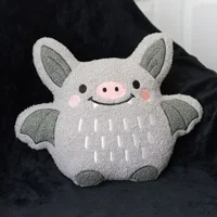Cute Bat Boucle Cushion