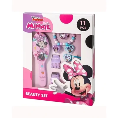 Disney Junior Minnie Mouse 11pcs Hair & Jewelry Beauty Set