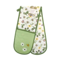 Double Oven Glove - Floral Bee