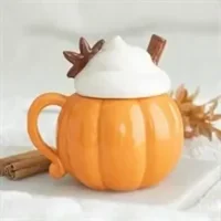Pumpkin Cream Lidded Mug