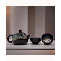 Herbal Black Glaze Teapot Set - P..
