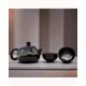 Herbal Black Glaze Teapot Set - Pot & Two Cups