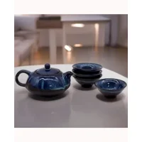 Herbal Blues Teapot Set - Pot & F..