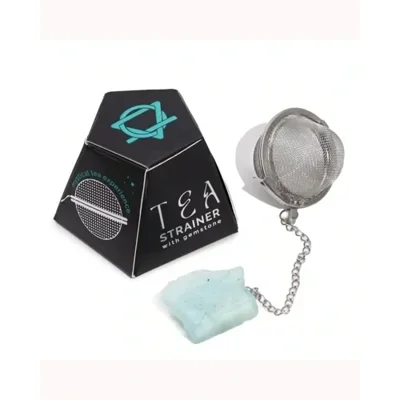 Raw Gemstone Tea Strainer - Aquamarine