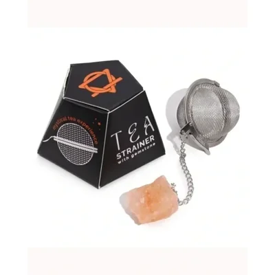 Raw Gemstone Tea Strainer - Carnelian