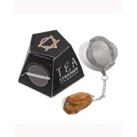 Raw Gemstone Tea Strainer - Gold ..