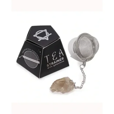 Raw Gemstone Tea Strainer - Smoky Quartz