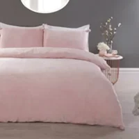 pink Pom Pom Comfy Fleece Duvet Set