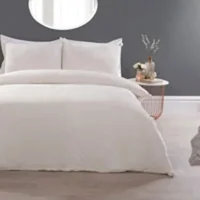 cream Pom Pom Comfy Fleece Duvet ..