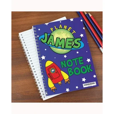 Personalised Space A5 Notebook