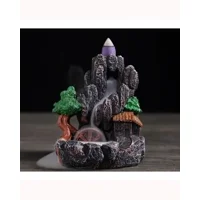 Mountain Tower Trees Resin Waterf..